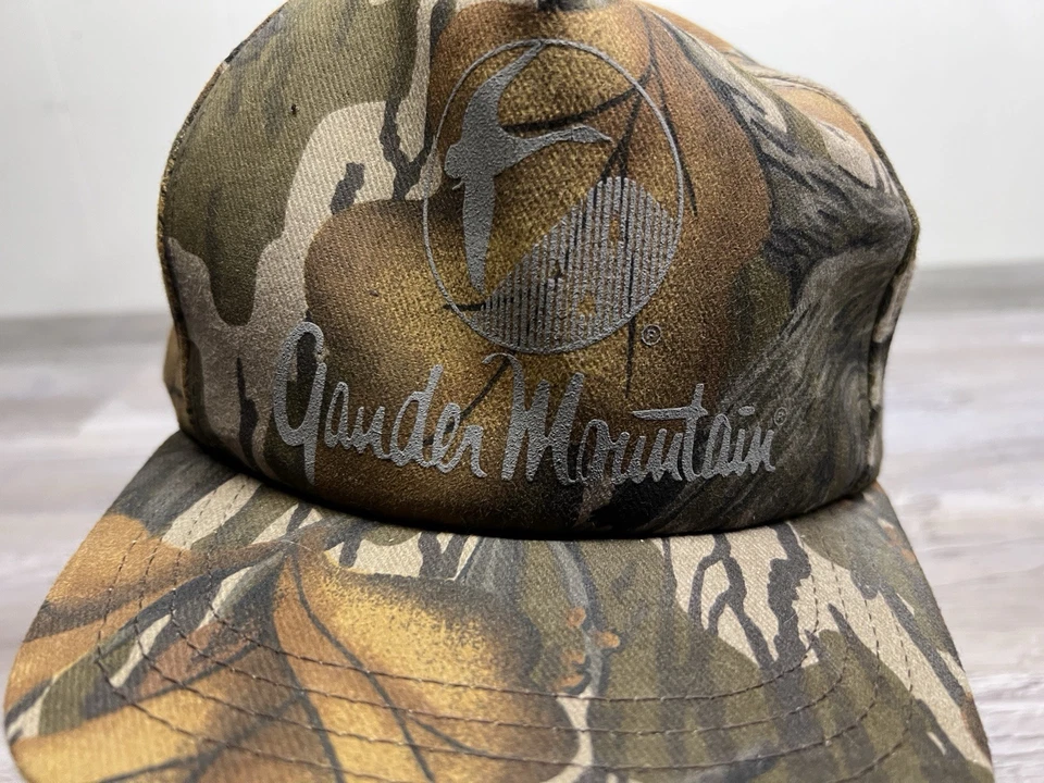 Vintage Mossy Oak Fall Foliage Gander Mountain Camo Snapback Hat Cap Made USA - Image 2 of 4