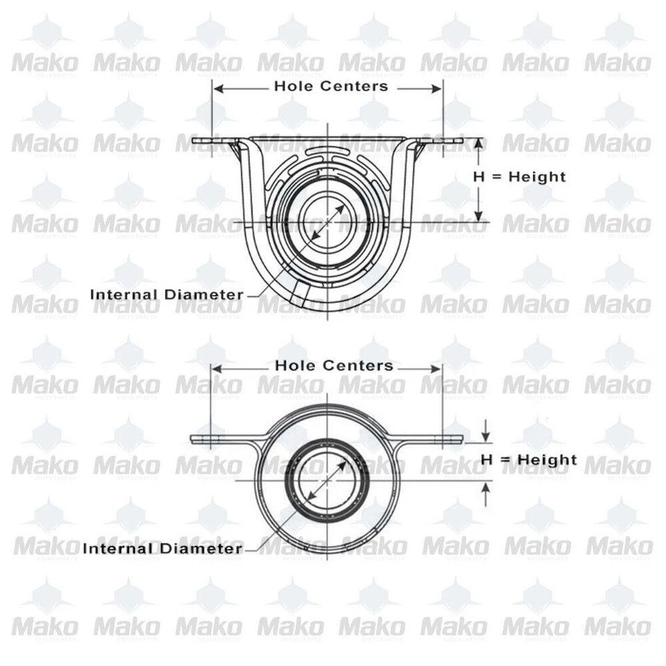 Volvo 740 760 940 960 S90 V90 1991-1998 eje de transmisión cojinete de soporte central 183265 Foto 2 de 2