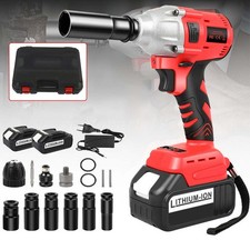 1300nm Cordless Impact Wrench 960ft-lbs 12 Battery Impact Gun 2x 4.0ah Battery