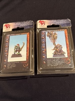 RACKHAM no dan kar fishbone bearer miniature & Coblin Filibuster Lot 2