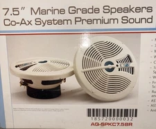 Aquatic AV 7.5” Marine Grade Speakers With Co-Ax System Premium Sound