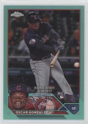 2023 Topps Chrome Update Debut Aqua Refractor /199 Oscar Gonzalez Rookie RC 09wc