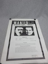 5-9-1972 WANTED POSTER for RICHARD NIXON  ANTI VIETNAM WaR  22" x 18" Eugene Ore