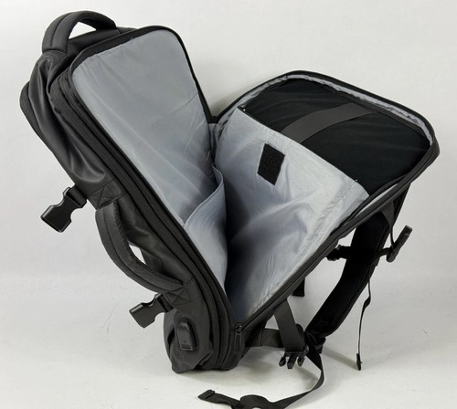Bange Weekender Expand Backpack Modern Business Travel Laptop Carry-on Great BLK - Picture 18 of 24