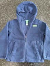 LL Bean Fleece Zip Up Jacket Blue Kids Size 8