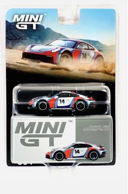 Mini GT Porsche 911 Dakar 1978 Rally Gray 1:64 Diecast Car Unopened Box
