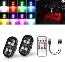 Wireless LED Strobe Lights with Remote Control, 8 Colors USB Rechargeable Waterp