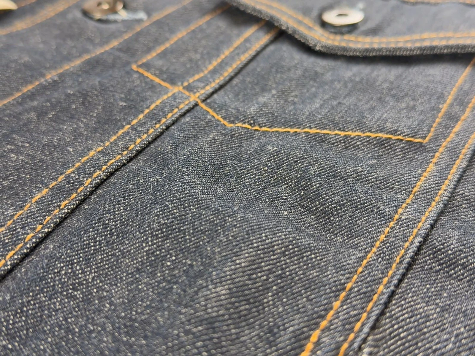 Tellason Type III Cone Mills White Oak S Mens Denim Jacket USA NWOT P2P 19.5 - product detail image 5