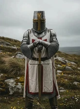 Medieval Knight Templar Armor Suit - Crusader Combat Full Body Armor Suit