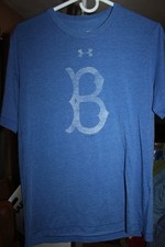 BOSTON RED SOX T-Shirt MEDIUM MLB BASEBALL MEN'S S/S BIG LOGO UNDER ARMOUR