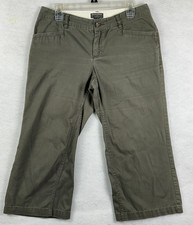 Banana Republic Stretch Cropped Pants Women s Size 8 Olive Green Mid Rise