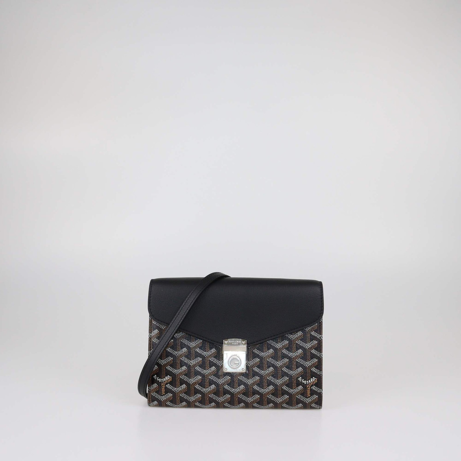 Goyard Black Goyardine Coated Canvas and Leather Chypre Wallet-Pouch