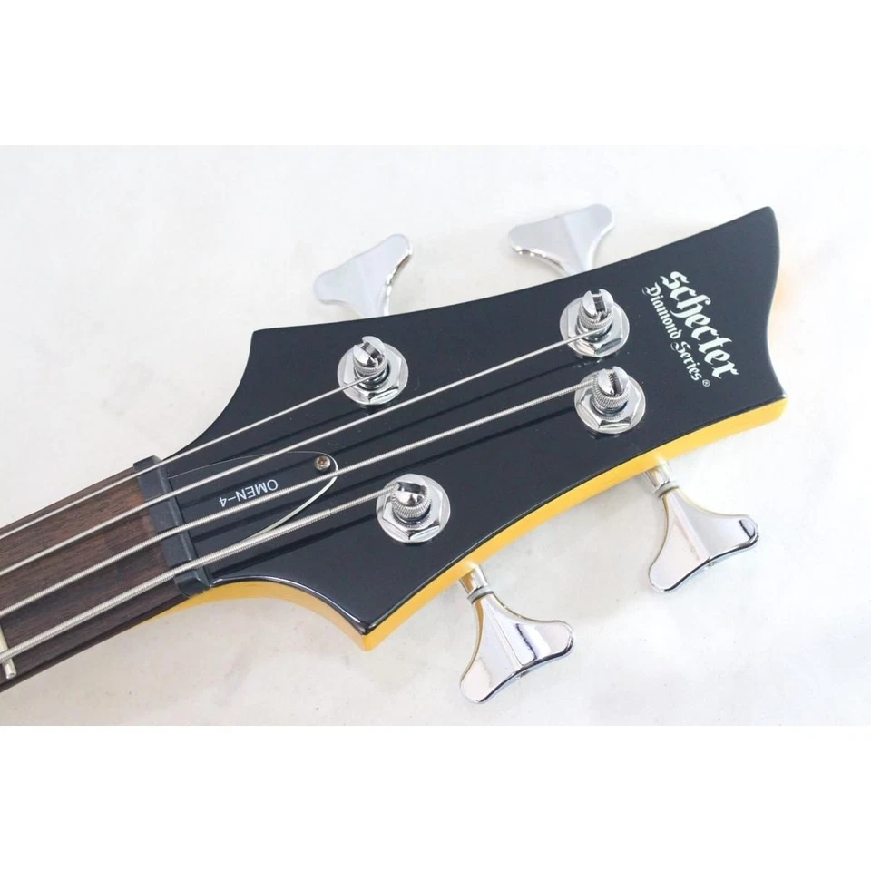 SCHECTER Diamond Series AD-OMEN-4/LH Electric Bass Guitar Lefty Black Used - Image 4 of 4