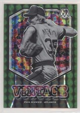 2021 Panini Mosaic Vintage Green Mosaic Prizm Phil Niekro #V13 HOF 0mb0