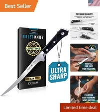 Precision 7-Inch Flexible Fillet Knife - German Steel with Comfort Grip Handle