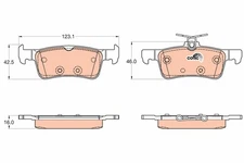 GDB2055 TRW Brake Pad Set, Disc Brake for Peugeot