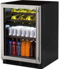 Marvel ML24WBG1LS  24” Dual-Zone Wine & Beverage Center  Glass Door Undercounter