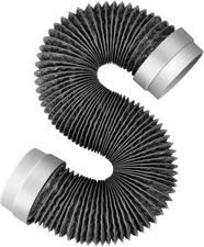 8FT Dryer Vent Hose 4 Inch, Flexible Aluminum Duct with Black and White 