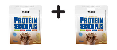 2 x Weider Protein 80 Plus (2000g) Chocolate (55,00 EUR/kg)