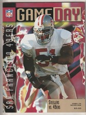 December 15, 1996 Steelers vs 49ers Game Day Football Program---Ken Norton Jr.