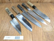 Japanese Chef's Kitchen Knife Set 5 Piece DEBA SANTOKU GYUTO from Japan LL867