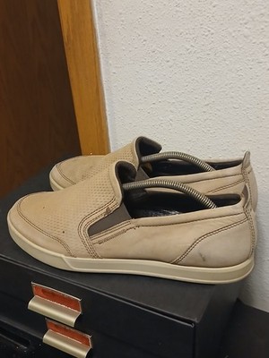 ECCO Men s Soft 7 Perforated Leather Slip-On Sneakers Tan Beige Size 44 US 10