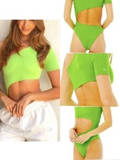 Alo Yoga Body Wave One-Piece Bodysuit Green Apple XXS NWT