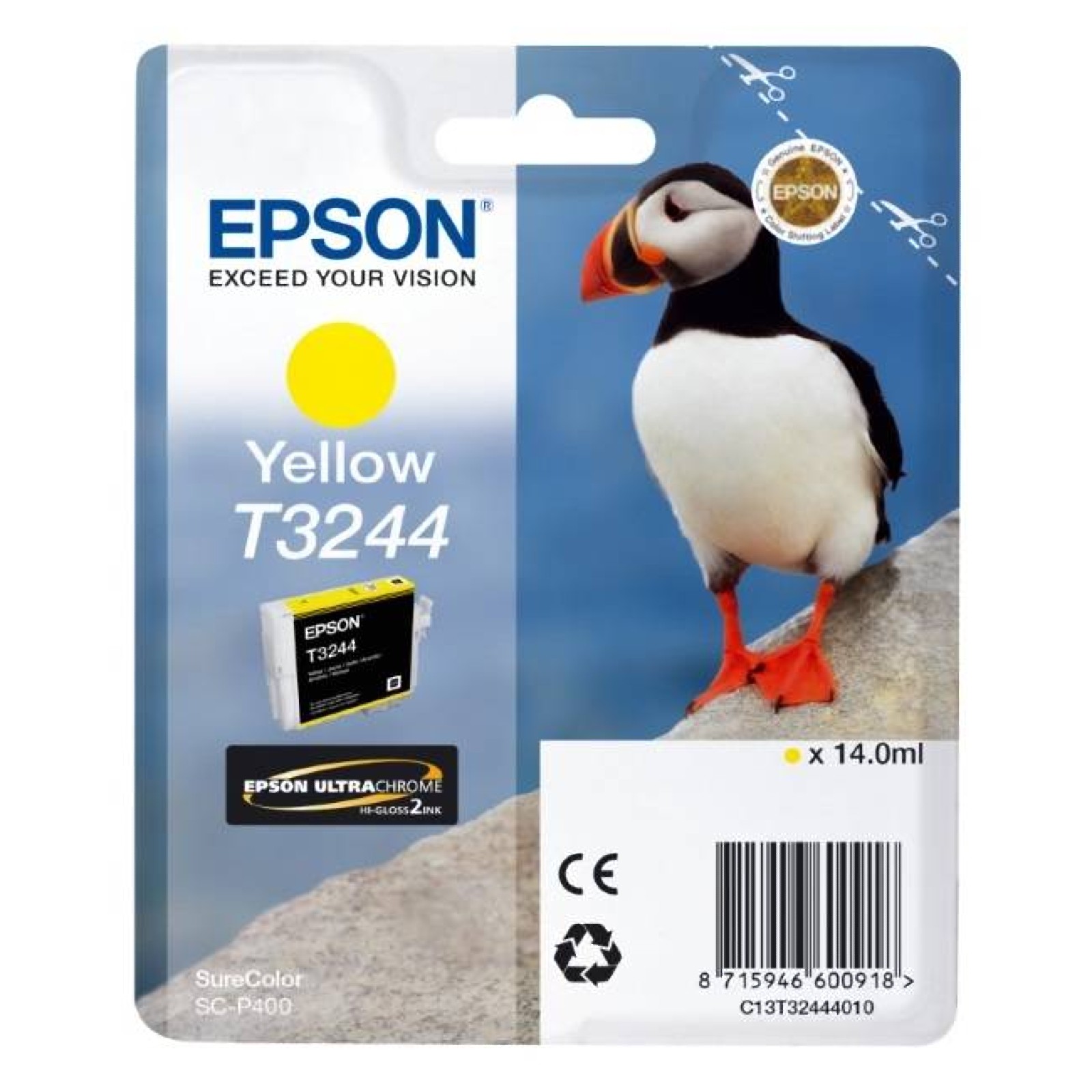 Epson Yellow T3244 (T324440) Original Ink Cartridge (Puffin) - Image 4