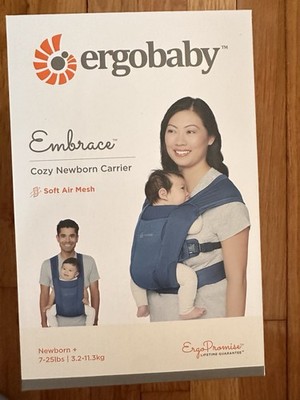 Ergobaby Embrace Soft Air Mesh Newborn Baby Carrier, Blue