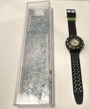 Swatch Scuba 200 Diver Black Wave SDB102 1991