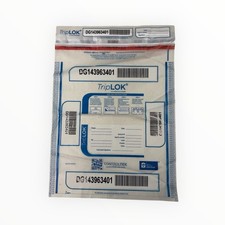 99 Bags ControlTek TripLOK 12x16 Clear Tamper Evident Cash Deposit Bag Security