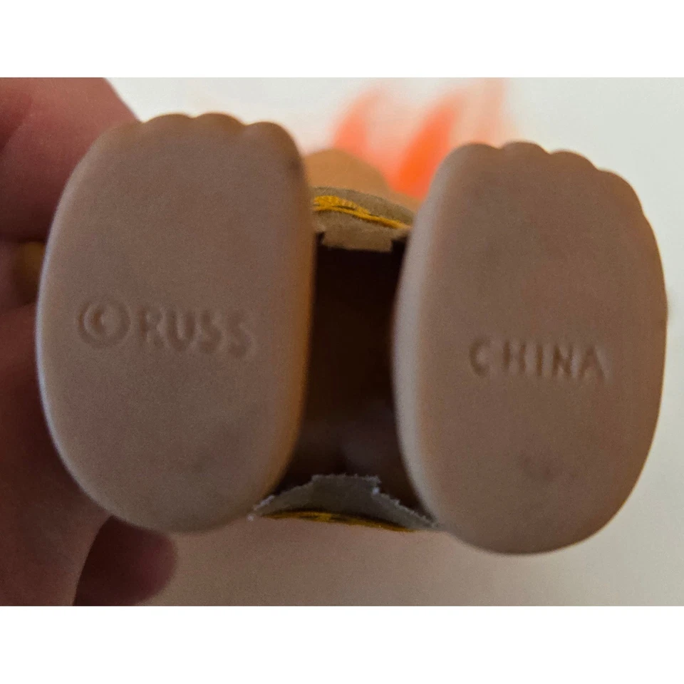 Muñeca Russ Troll de Colección Pelo Naranja Piel Marrón Traje Tribal Foto 3 de 3