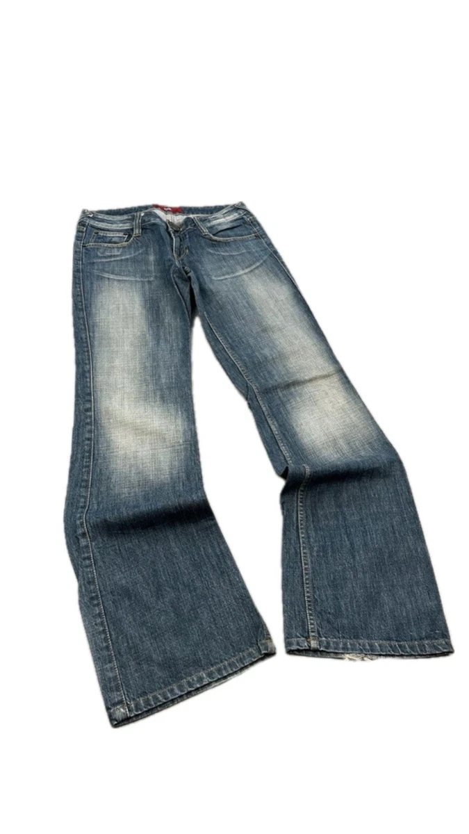 Jeans Uomo Evisu Denim Blu, Taglia 36, Nuovo Con Logo Gabbiano Bianco