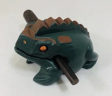 Hand Carved Wooden Frog, Croaking Sounds Musical Instrument
