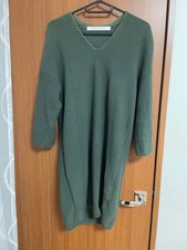 UNIQLO LEMAIRE Knit Dress Khaki S V-Neck 3/4 Sleeve Cocoon Used