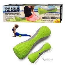 YOGA ROLLER ELECTRIC VIBRATING MASSAGER MUSCLE RELIEF PILATES FITNESS PU FOAM UK
