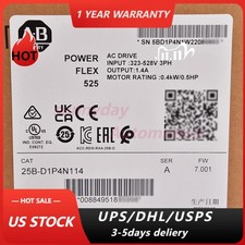 New AB 25B-D1P4N114 Allen-Bradley PowerFlex 525 0.4kW 0.5Hp AC Drive US Free Tax