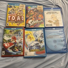 Wii U Lot Of 6 - Mario Kart 8, Pokken Tournament, Captain Toad, Splatoon & MORE