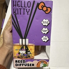 HELLO KITTY Orange Happy Halloween Reed Diffuser ~ 100 ml Vanilla Oil ~ SEALED