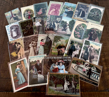 LOT of 25~Early 1900s~SENTIMENTAL Lovers COUR...
