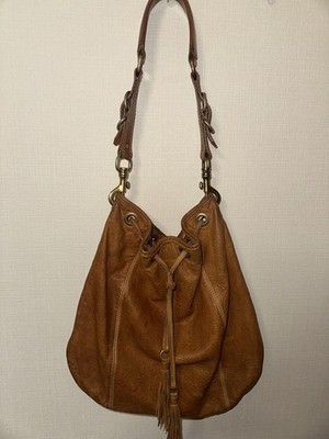 Miu Miu Archive All Leather Shoulder Bag Elegant Brown Vintage Y2K 