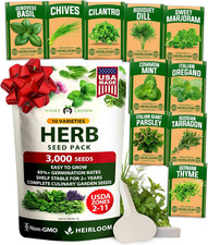 Heirloom Herb Seeds Variety Pack: 5100 Seeds for Indoor  Outdoor Gardening