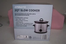 Ambiano 2QT Slow Cooker 3 Adjustable Settings NEW in Sealed Box