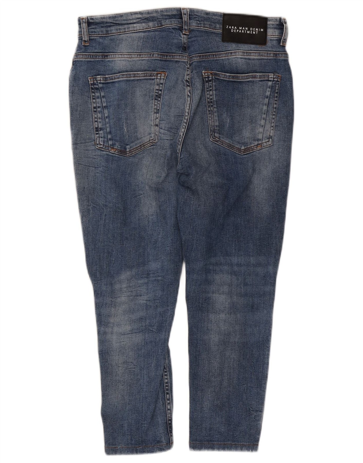 ZARA Mens Distressed Tapered Jeans EU 40 Medium W31 L22 Blue CA12 thumbnail 2