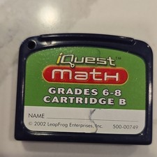 LeapFrog iQuest Math Cartridge B Grades 6-8 500-00749 Age Level 12-16 Years
