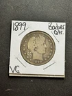 1899 P Barber Silver Quarter Nice VG Very Good U.S. 25c Type Coin (Raw18267)