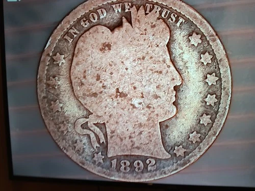 1892 Philadelphia Silver Barber Quarter