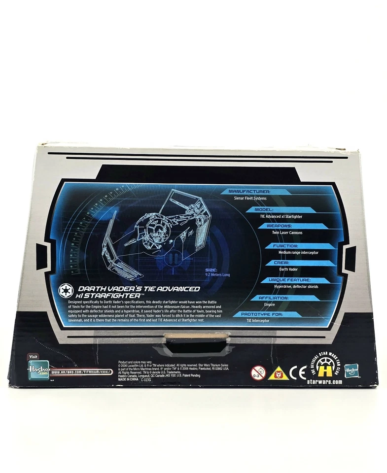 Star Wars Titanium Ultra Darth Vader's TIE Advanced X1 Starfighter Hasbro Nuevo  Foto 3 de 4