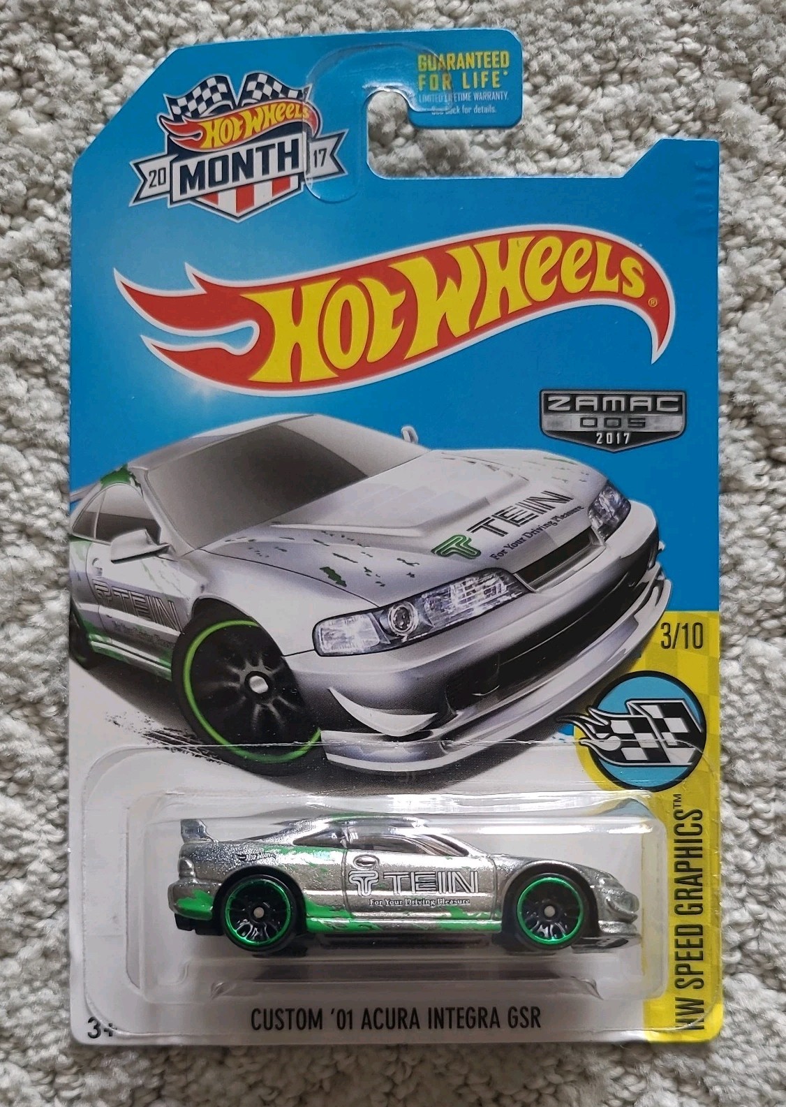 Hot Wheels 1:64 2017 TEIN Custom 01 Acura Integra GSR ZAMAC Walmart Exclusive