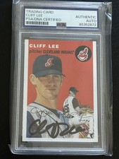 Cliff Lee Signed 2003 Topps Heritage #191 PSA Authentic Autograph Indians AUTO